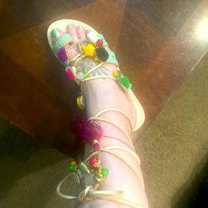 Lightweight Peruvian womens Sandler size 7 tie up